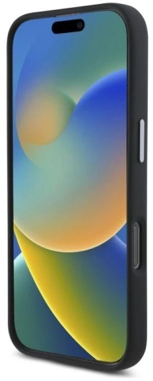 DKNY DKHCP16XSMCBSK Apple iPhone 16 Pro Max 6.9″ juodos spalvos kietas dėklas Liquid Silicone Metal Logo