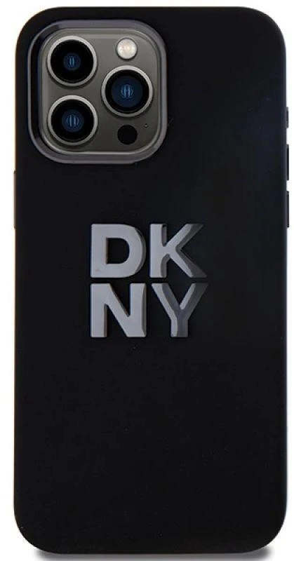 DKNY DKHCP15LSMCBSK Apple iPhone 15 Pro 6.1″ juodos spalvos kietas dėklas Liquid Silicone Metal Logo