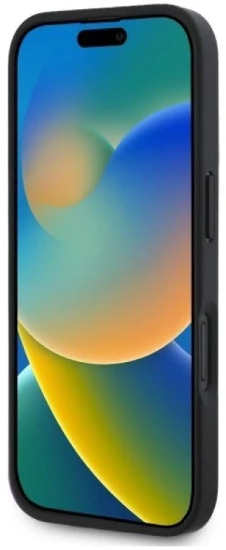 DKNY DKHCP16SPRTHSLK Apple iPhone 16 6.1″ juodos spalvos kietas dėklas Texture Pattern Tonal Stripe