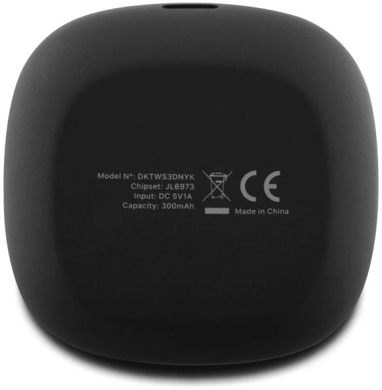 DKNY Bluetooth ausinės DKTWS3DNYAK juodos spalvos TWS BT 3D Rubber Matte Finish