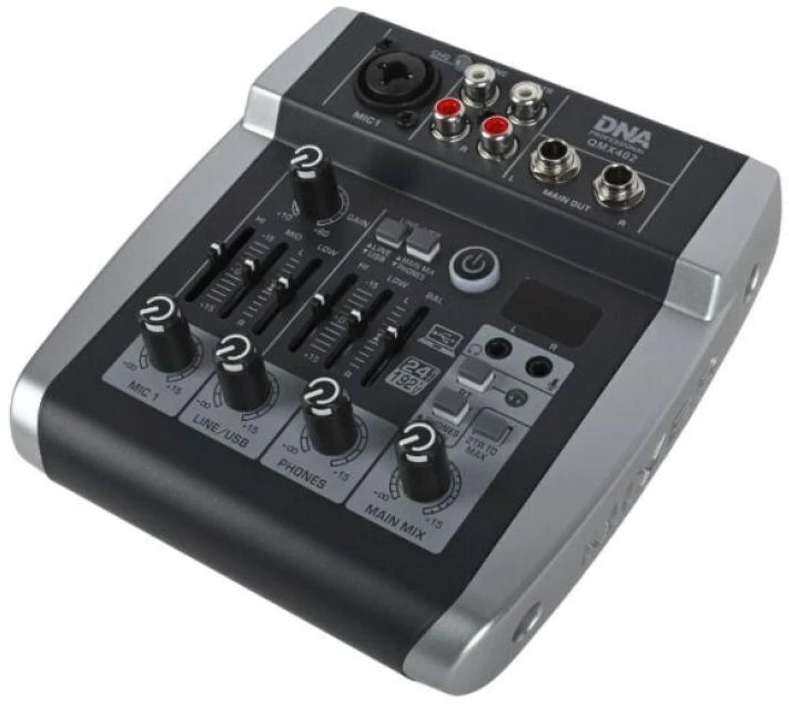 DNA Professional QMX402 - analoginis garso maišytuvas su „Bluetooth“