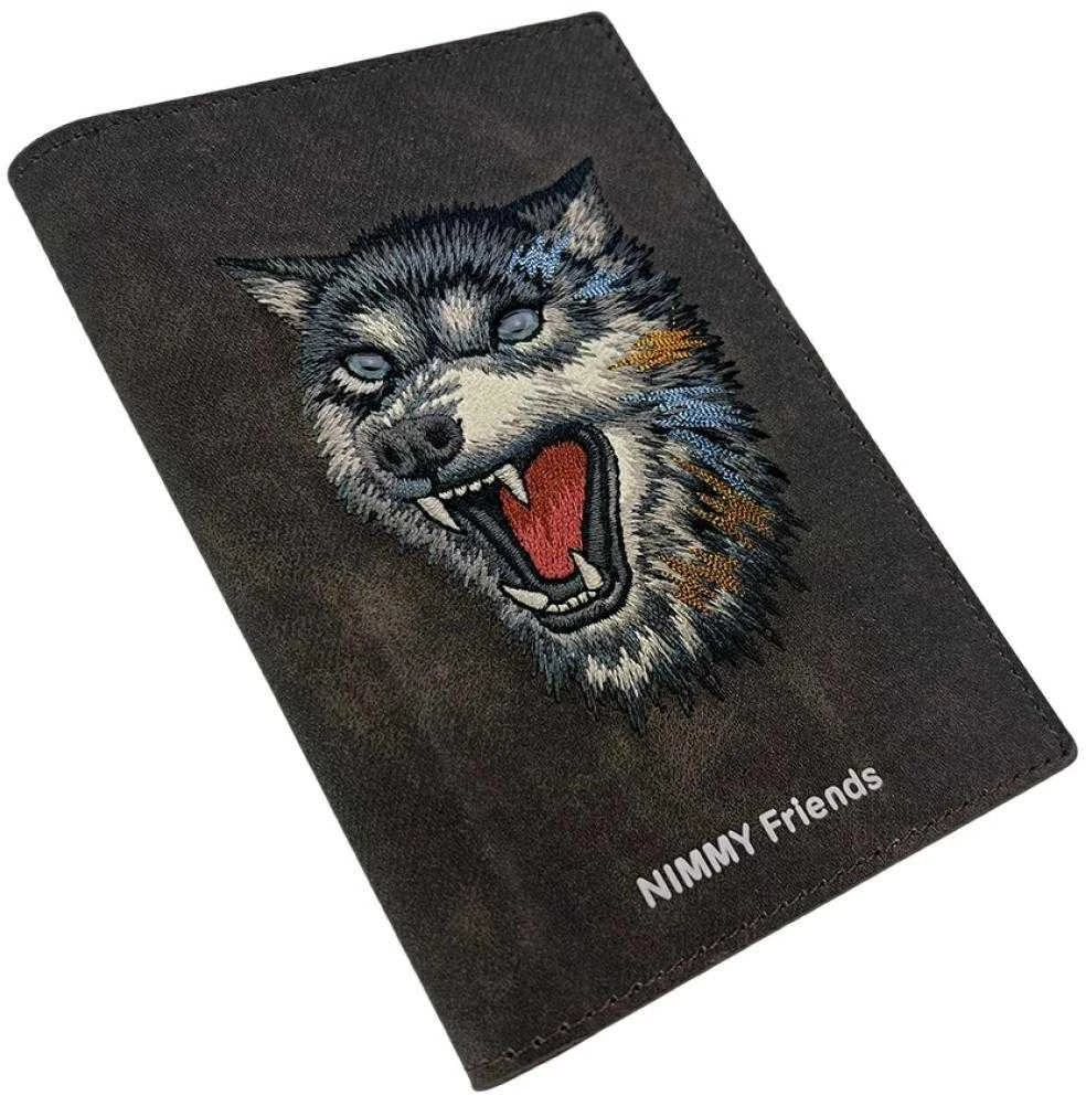 Passport dėklas Nimmy wallet Raptor Wolf rudos spalvos