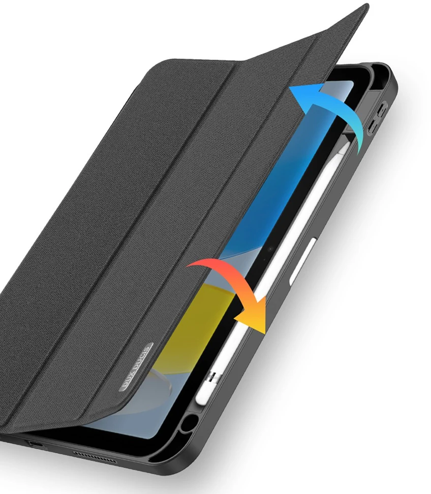 Dėklas Dux Ducis Domo Apple iPad 10.9 2022/iPad 11 2025 juodas