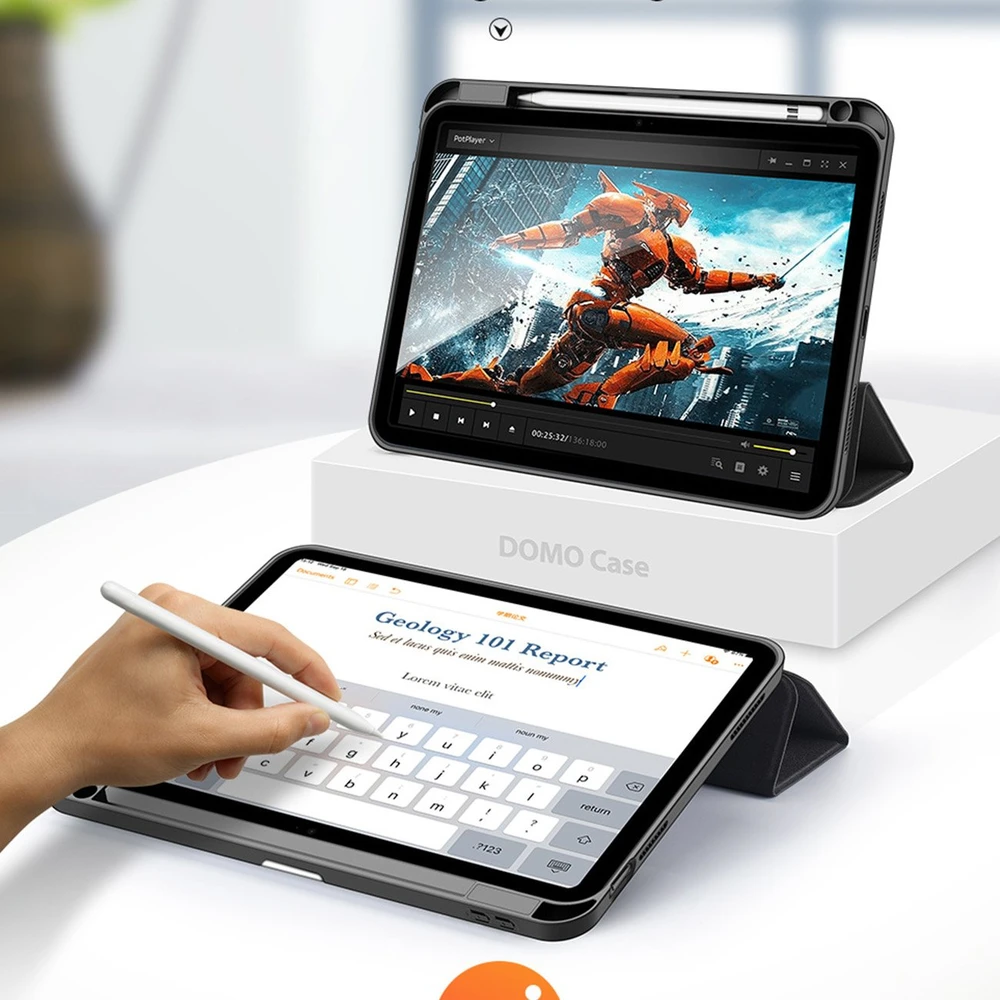 Dėklas Dux Ducis Domo Apple iPad 10.9 2022/iPad 11 2025 juodas