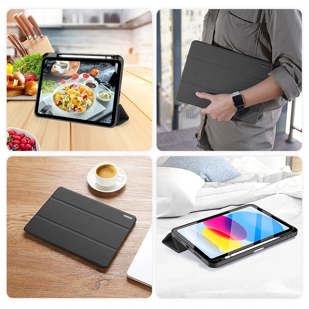Dėklas Dux Ducis Domo Apple iPad 10.9 2022/iPad 11 2025 juodas