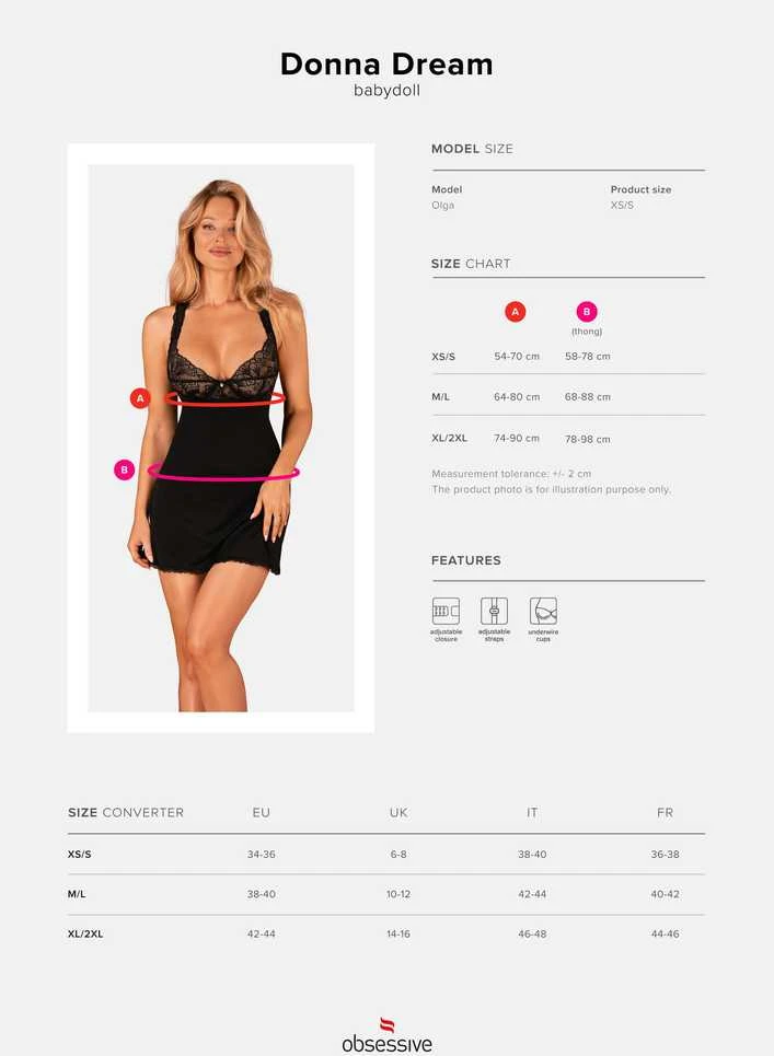 Obsessive obsesinis Babydoll XL/2XL