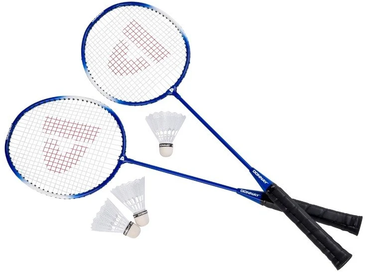 Donnay badmintono rinkinys su 2 raketėmis, 3 kamuoliukais ir dėklu