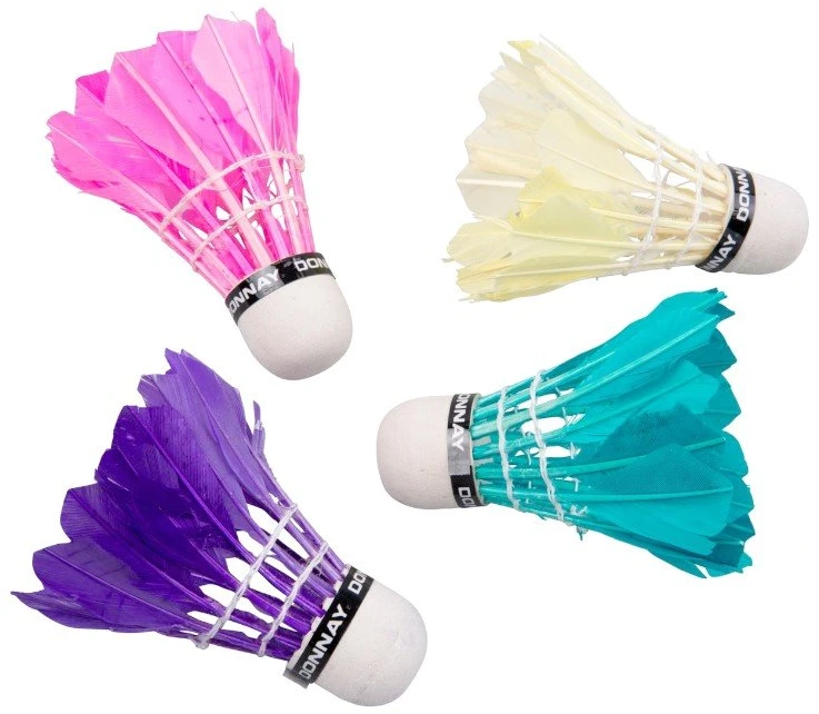 Donnay plunksniniai badmintono kamuoliukai, 5 vnt., spalvoti