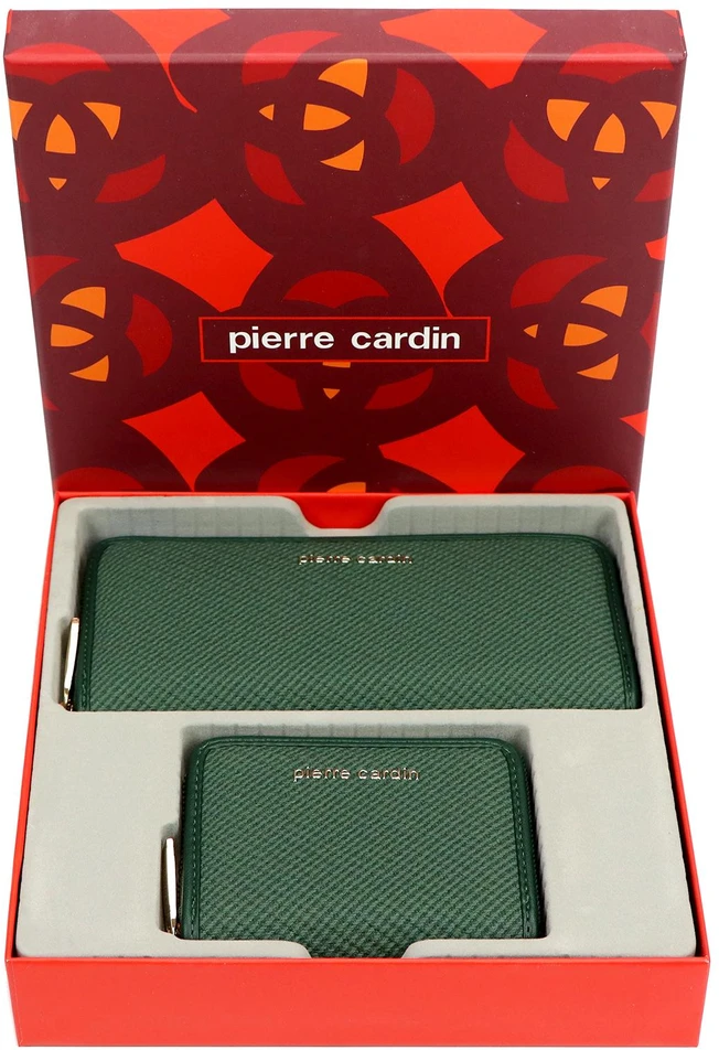 Dovanų rinkinys Pierre Cardin, kavos / žalias