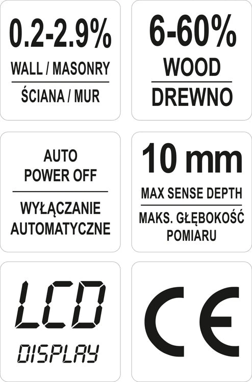 Drėgmės matuoklis Yato YT-73141