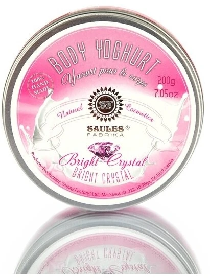 Rankų darbo kūno jogurtas Bright Crystal, Saules Fabrika, 200g