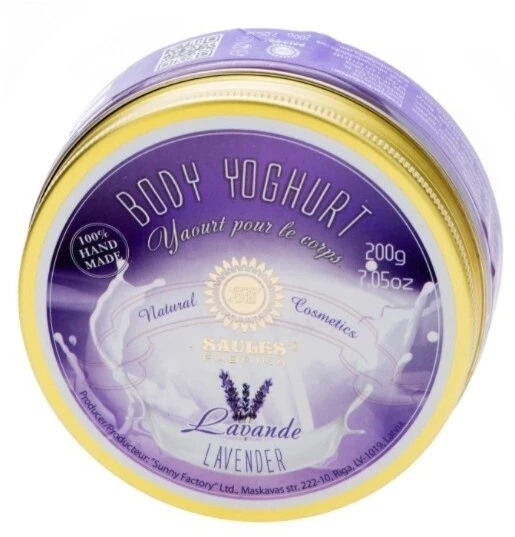 Rankų darbo kūno jogurtas Lavender, Saules Fabrika, 200g