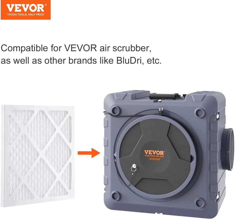 Ventiliatorius VEVOR Apsauginiai prefiltrai, 5vnt., 40x40 cm