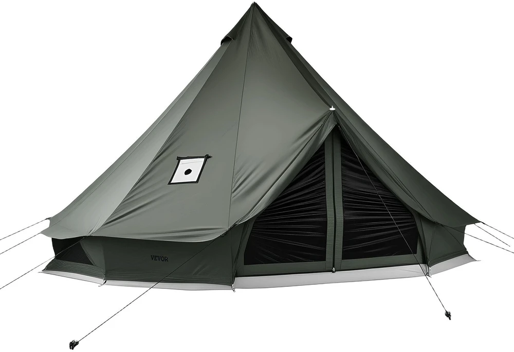 Drobėinė palapinė VEVOR ZJXYMGB-5M-2, 5 m skersmens