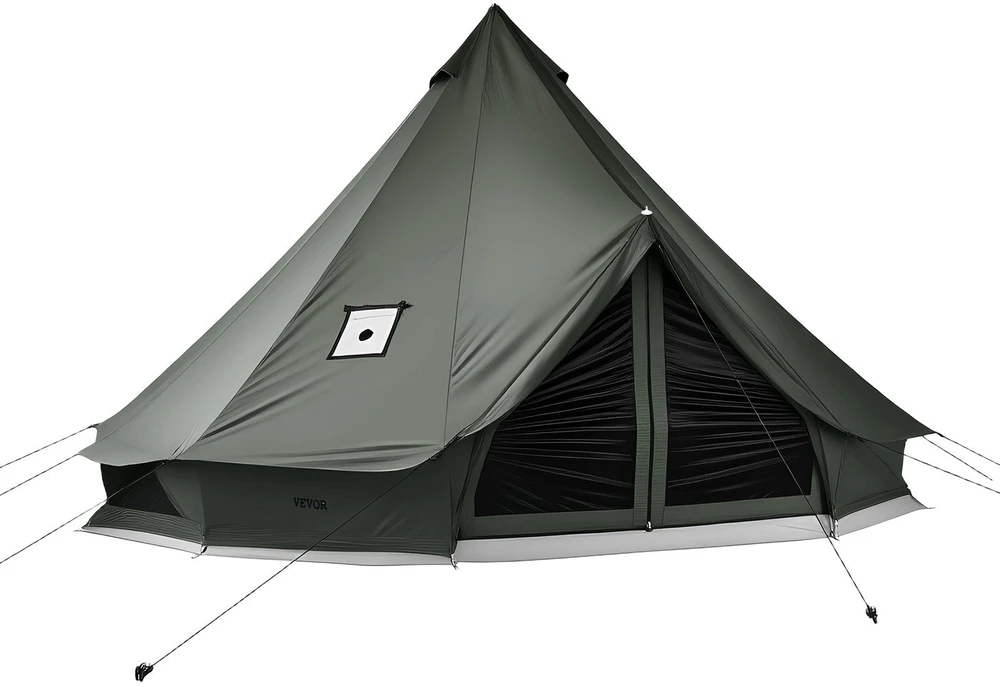 Drobės palapinė VEVOR ZJXYMGB-3M-2, 3 m skersmens