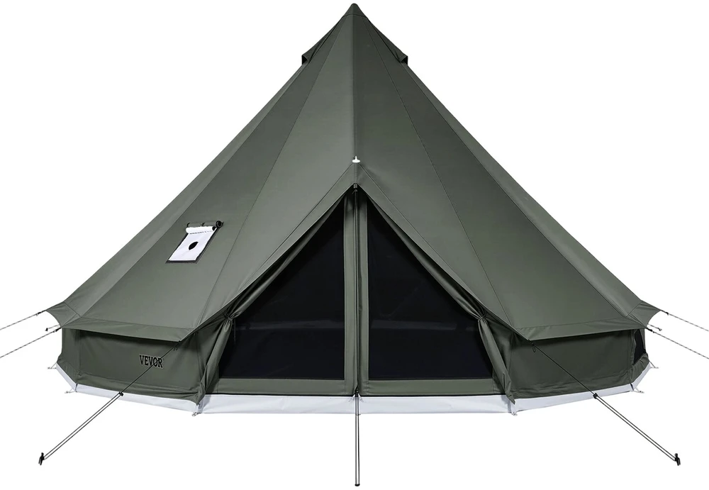 Drobės palapinė VEVOR ZJXYMGB-3M-2, 3 m skersmens