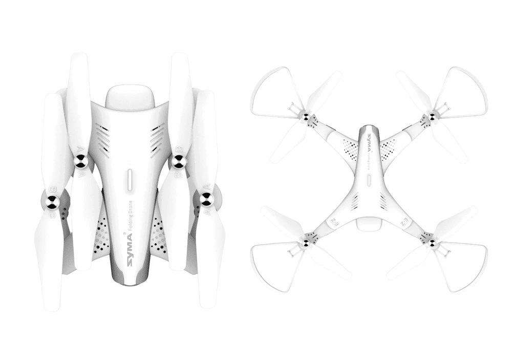Lean Toys RC dronas Z3 su 720P kamera, baltas