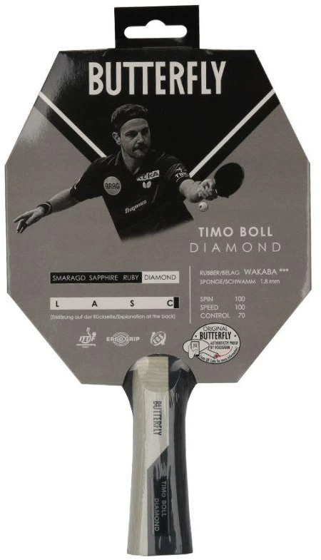 Butterfly Drugelis Timo Boll Diamond S841443 Stalo Teniso Raketė