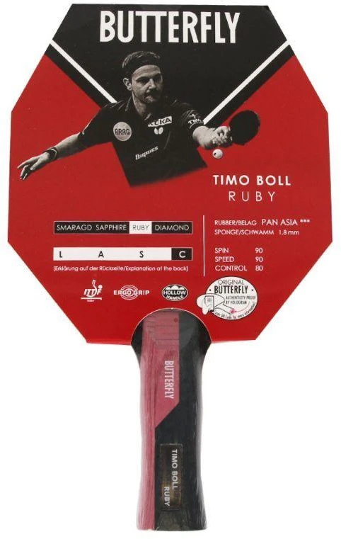Butterfly Drugelis Timo Boll Ruby S841445 Stalo Teniso Raketė