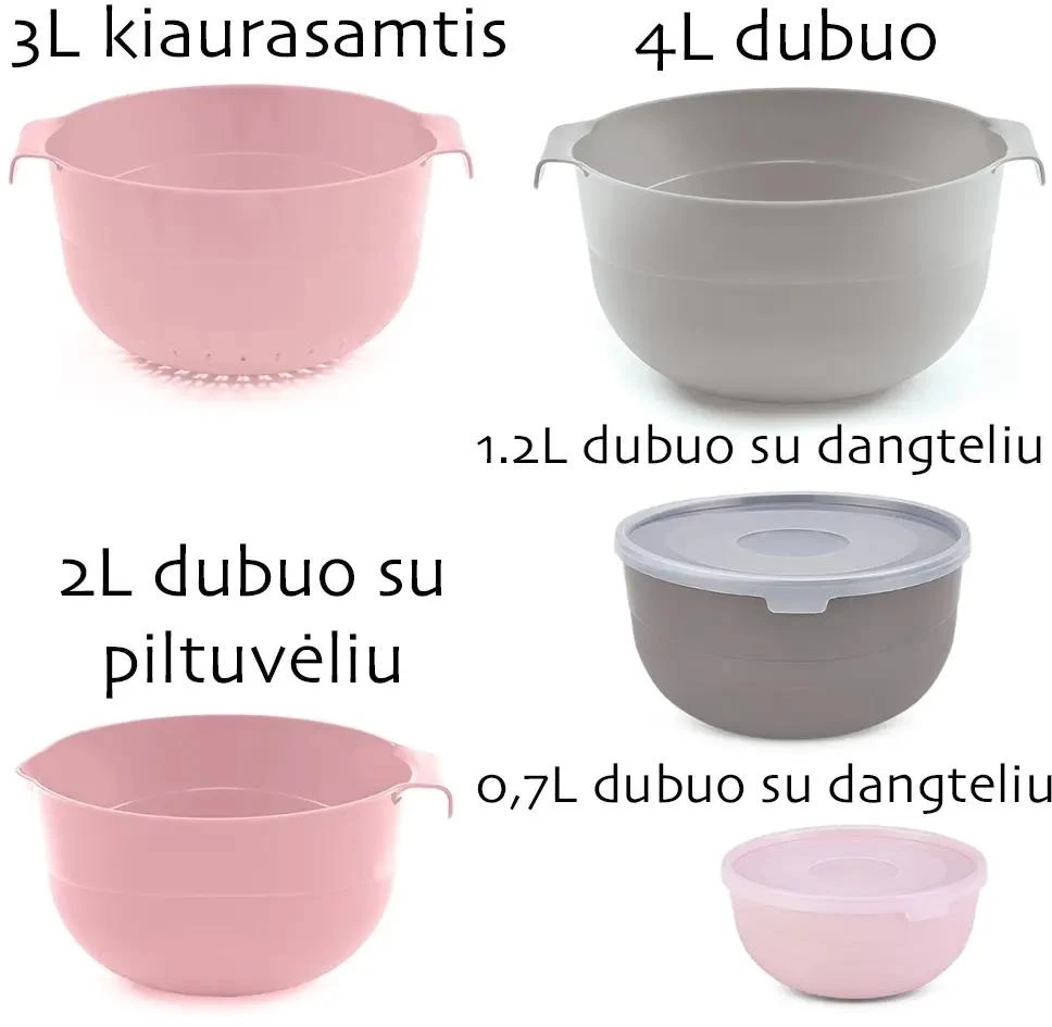 Dubenėlių rinkinys, 7- ių dalių.