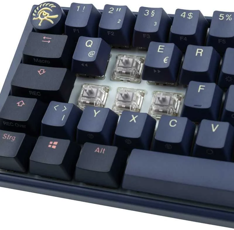 Mėlyna Ducky One 3 Cosmic Mėlyna SF Klaviatūra žaidimams, RGB LED - MX-Speed-Sidabrinis