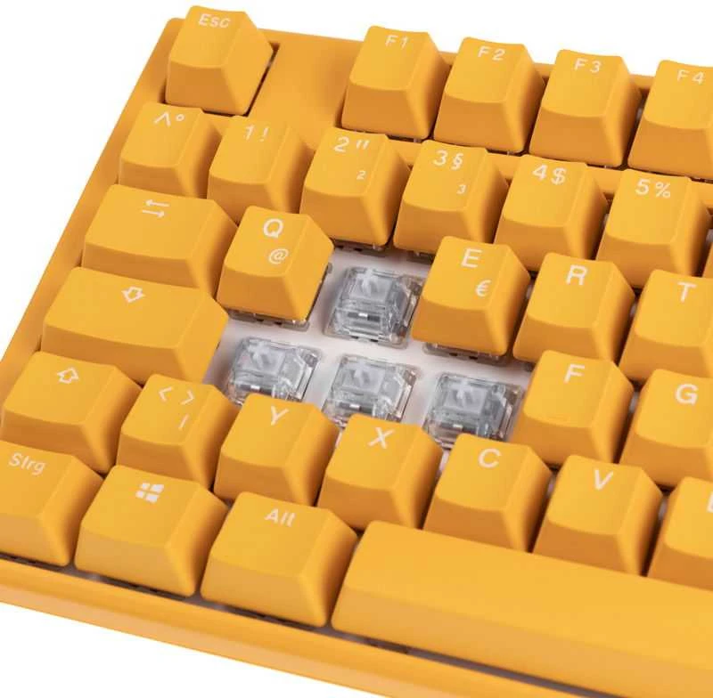 Ducky One 3 Geltona Klaviatūra žaidimams, RGB LED - MX-Clear