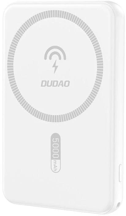 Dudao K14S magnetinė išorinė baterija 20W 5000mAh 1x USB-A 1x USB-C - Baltas