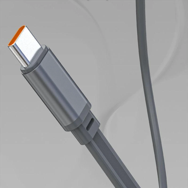 Dudao K31 Pro 45W 20000mAh išorinė baterija su įmontuotu ištraukiamu USB-C laidu – pilkos spalvos