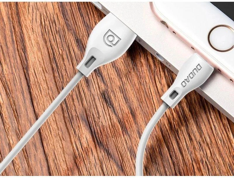 Dudao USB / Lightning kabelis 2.4A 1m baltas (L4L 1m baltas)
