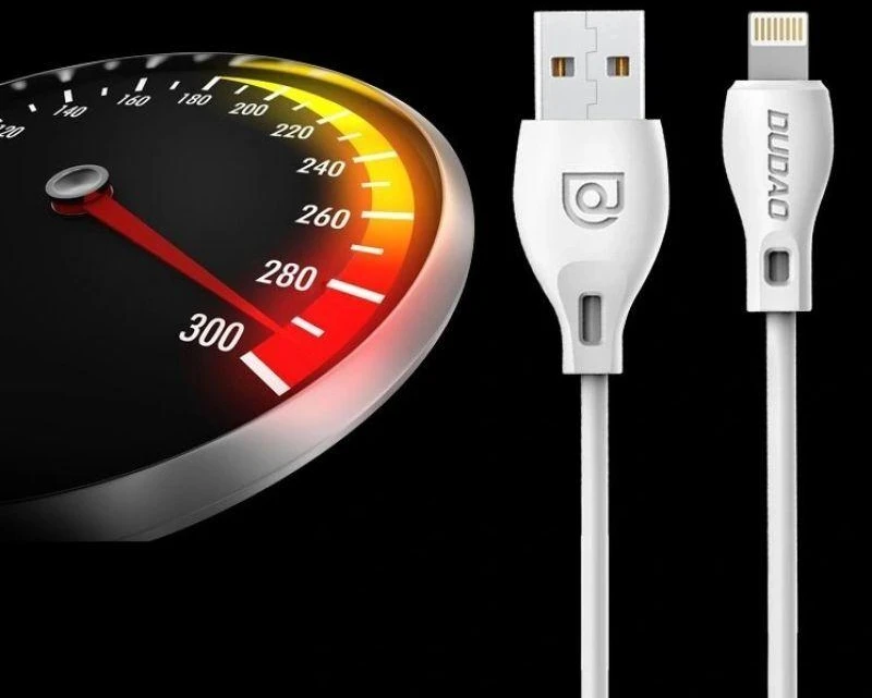 Dudao USB / Lightning kabelis 2.4A 1m baltas (L4L 1m baltas)