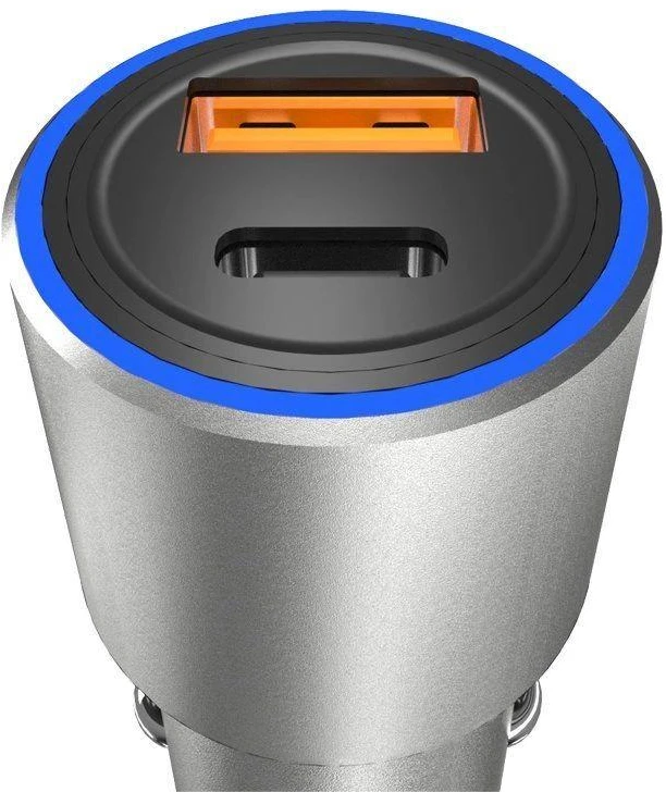 „Dudao“ USB / USB automobilinis C tipo įkroviklis, greitas įkrovimas, 22,5 W pilkas (R4PQ)