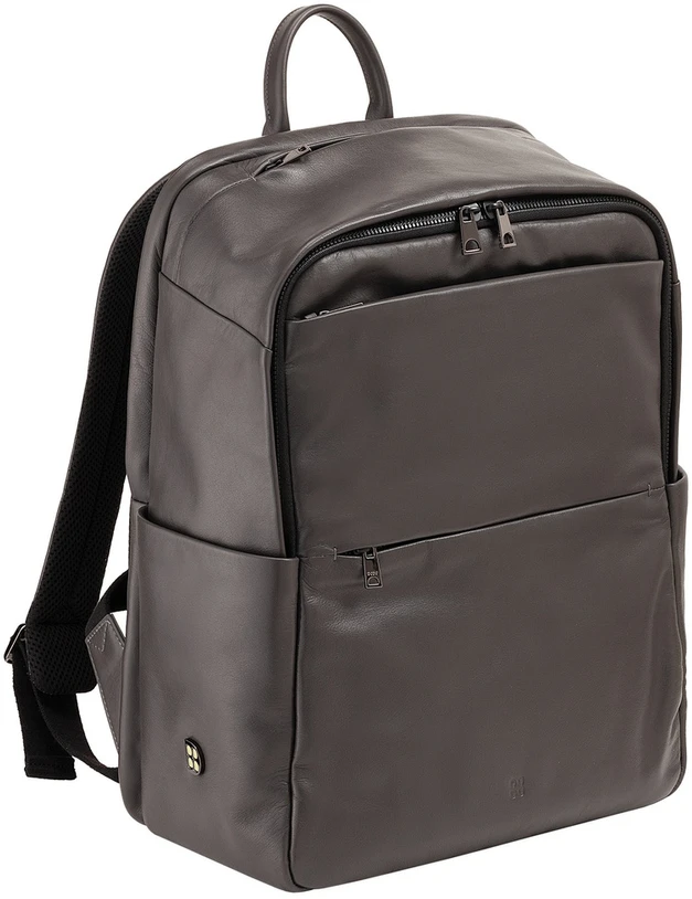 DUDU Kuprinė biznesowy Sydney – skóra naturalna, komora na laptopa, miejsce na tablet, dydis 20 l, 20 l