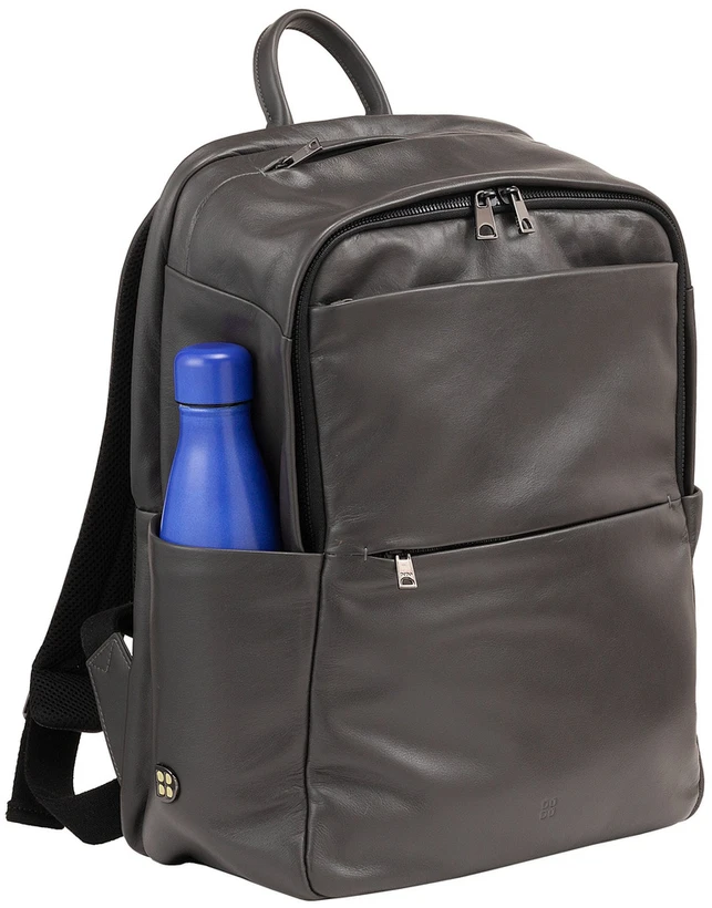 DUDU Kuprinė biznesowy Sydney – skóra naturalna, komora na laptopa, miejsce na tablet, dydis 20 l, 20 l