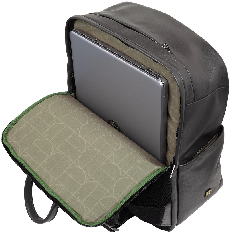DUDU Kuprinė biznesowy Sydney – skóra naturalna, komora na laptopa, miejsce na tablet, dydis 20 l, 20 l