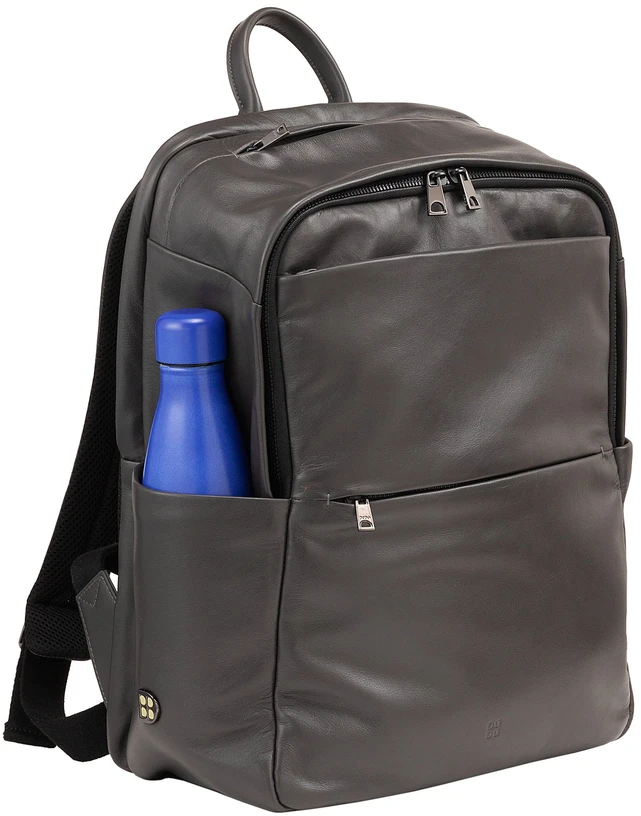 DUDU Kuprinė biznesowy Sydney – skóra naturalna, komora na laptopa, miejsce na tablet, dydis 20 l, 20 l