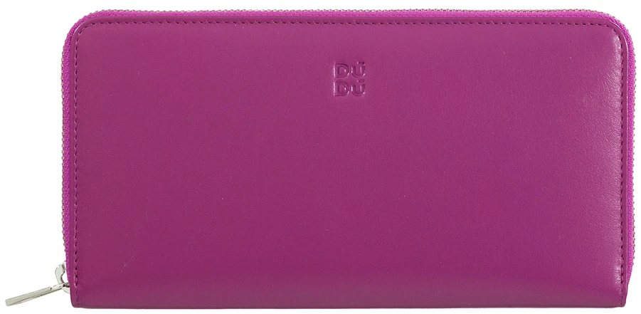 DUDU Portfel damski Colorful Ustica – skóra nappa, RFID, zamek, kieszeń na monety, miejsca na karty