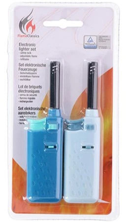Other Brand BBQ - Gas lighter for barbecue / kitchen 14 cm 2 pcs. (mėlynas / mėlynas)