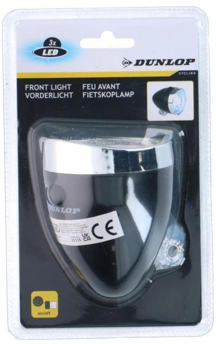 Dunlop priekinis dviračio žibintas su 3 LED
