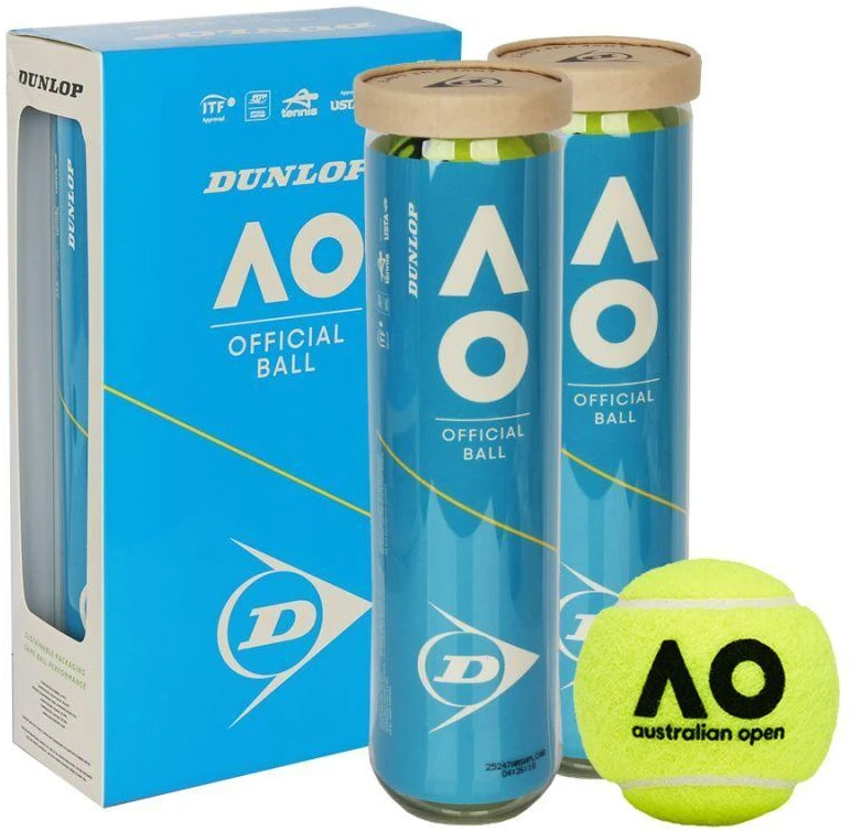 Dunlop Sport Teniso kamuol. DUNLOP AUSTRALIJOS ATVIRAS 2x4PET ITF