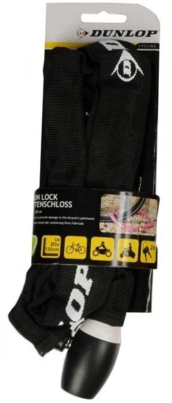 Dunlop dviračio grandinės spyna, 120 cm, juoda