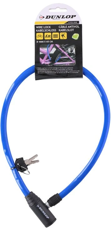 Dunlop - Cable, anti-theft bicycle lock (mėlynas)