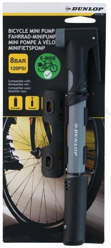 DUNLOP pilka mini dviračio pompa 120psi (8bar)