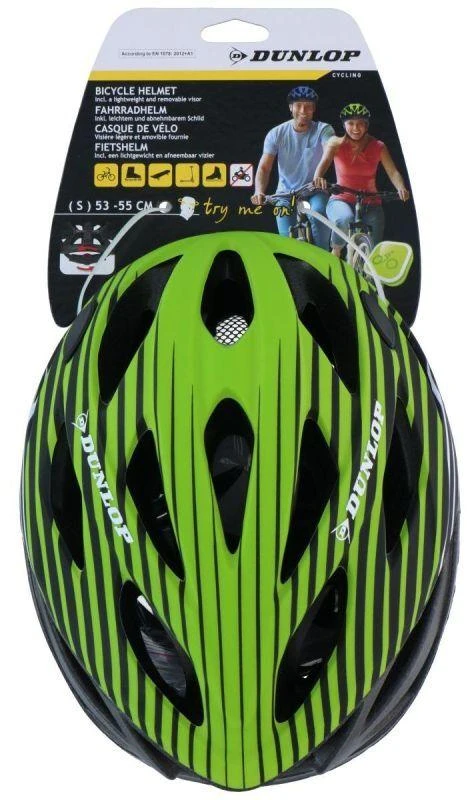 Reguliuojamas dviračių šalmas Dunlop žalias