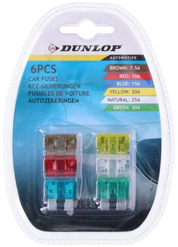 Dunlop - Car fuses 6 pcs.