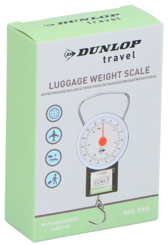 Dunlop turistinės svarstyklės su matuokliu max 32 kg