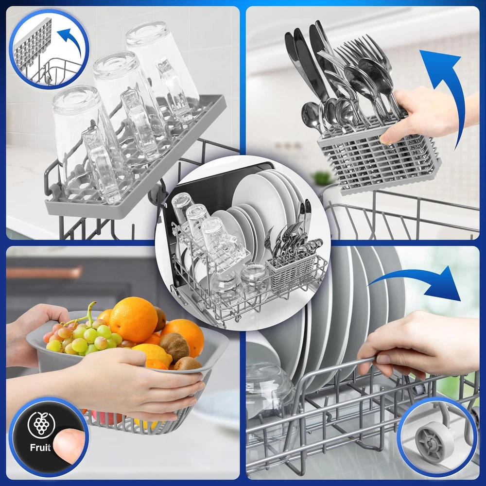 Duronic kompaktiška stalinė indaplovė 950 W, 5 l/ciklui, juoda, DW5 BK