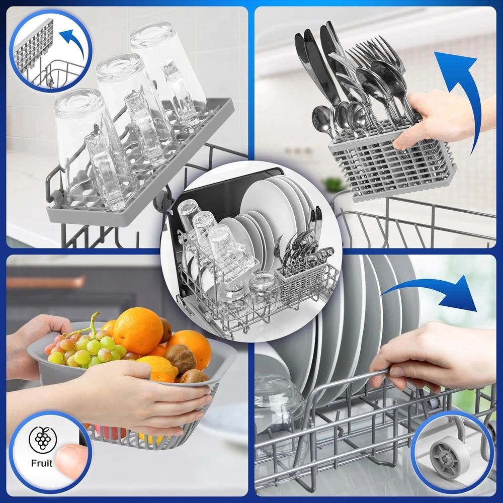 Duronic stalviršinė indaplovė 950 W, 5 l vandens ciklui, balta, DW5 WE
