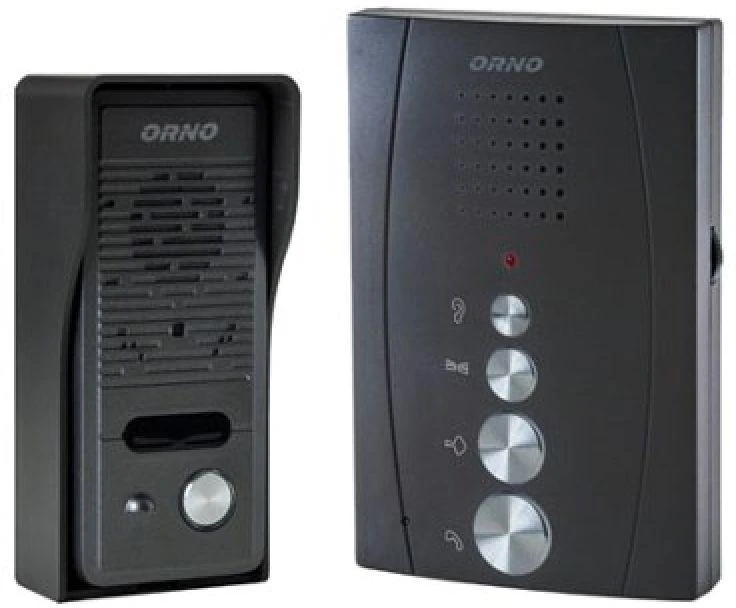 Orno Rinkinys Vienos šeimos domofono komplektas, be ragelio, juodas ELUVIO