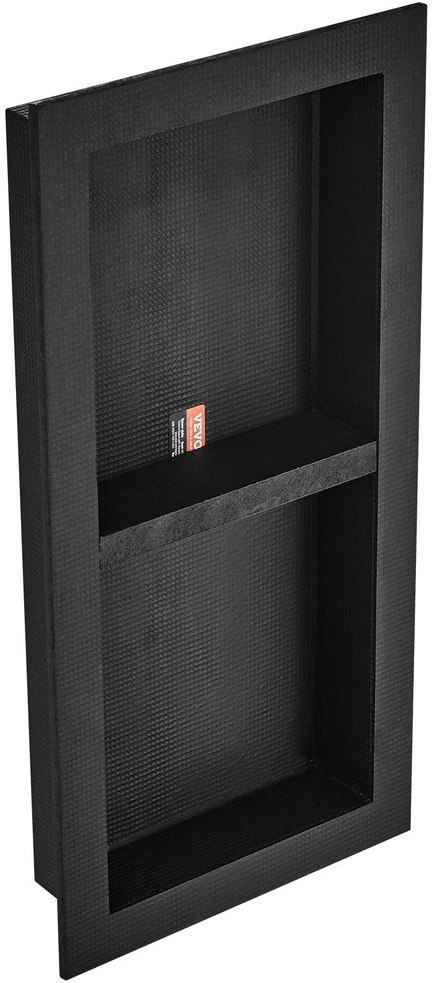 VEVOR Juoda dušo niša su lentynėlėmis plytelėms 40.64 x 81.28 cm