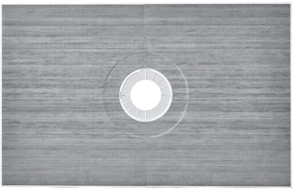 VEVOR Dušo karnizo rinkinys 1524x965 mm su nutekamuoju